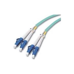 M-CAB - Patch-Kabel - LC Multi-Mode (M) zu LC Multi-Mode (M) - 1 m - Glasfaser - Simplex - 50/125 Mikrometer - OM3 - Aquamarin von M-Cab