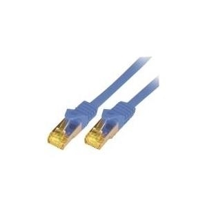 M-CAB RAW - Netzwerkkabel - RJ-45 (M) zu RJ-45 (M) - 10 m - SFTP, PiMF -Cat.7 Rohkabel - halogenfrei, geformt, ohne Haken - Blau von M-Cab