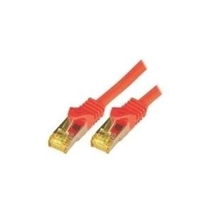 M-CAB RAW - Netzwerkkabel - RJ-45 (M) zu RJ-45 (M) - 10 m - SFTP, PiMF -Cat.7 Rohkabel - halogenfrei, geformt, ohne Haken - Rot von M-Cab