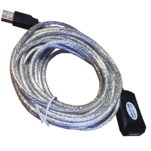 M-Cab USB A/USB A M/F 5 m 5 m USB auf USB schwarz, Silber – USB-Kabel (5 m, USB A, USB A, männlich/weiblich, Schwarz, Silber, RECHTS von M-Cab