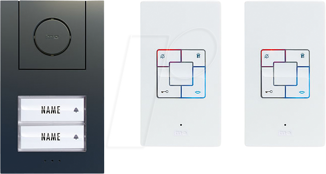 ME AD ALU 4020 A - Audio-Türsprechanlage Set, 2-Familienhaus, anthrazit von M-E