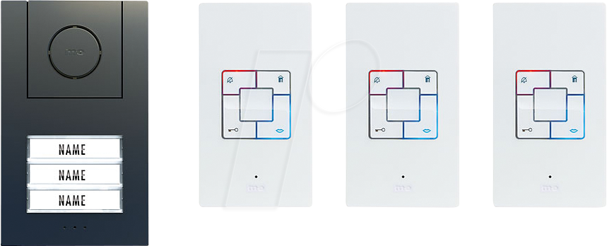 ME AD ALU 4030 A - Audio-Türsprechanlage Set, 3-Familienhaus, anthrazit von M-E