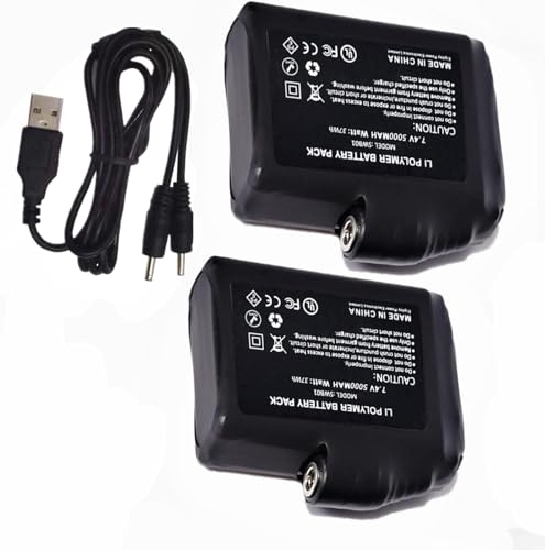 7,4 V 2200 mAh/3500 mAh/5000 mAh Li-Polymer-Akkus für beheizte Handschuhe, Fäustlinge, beheizte Socken，RC Auto, Boot, Roboter, DIY, LED Lichtstreifen, CCTV Kamera (5000 mAh) von M Jiuyunmu
