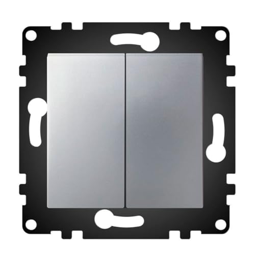 Wesa PJ-02-G Doppelwandschalter, Standard, einfache Installation mit verschiedenen Designs, ohne Rahmen von M Ledme