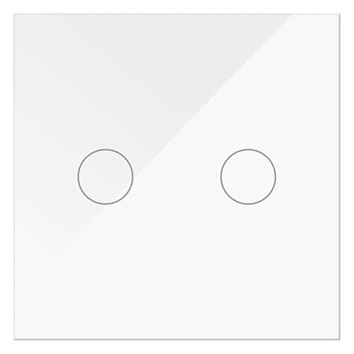 WESA - Weißglas-Doppel-Touch-Schalter, Glaskasten mit Touchscreen, mit Befestigungsmaterial und LED-Anzeige von M Ledme