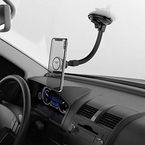 MONTOLA Magnetische Handyhalterung Windschutzscheibe mit Saugnapf SCHWANENHALS - Autohalterung Handy - Handyhalterung mit Magnet fürs Auto von M MONTOLA