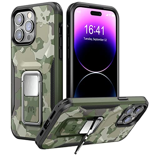 MYBAT Pro Stealth-Serie Handyhülle für iPhone 14 Pro Hülle mit Ständer 6,1 Zoll, unterstützt magnetische Autohalterung, strapazierfähig, militärische Qualität, robuste Stoßfängerabdeckung (Armeegrün MYBAT Pro Stealth-Serie Handyhülle für iPhone 14 Pro Hülle mit Ständer 6,1 Zoll, unterstützt magnetische Autohalterung, strapazierfähig, militärische Qualität, robuste Stoßfängerabdeckung (Armeegrün von M MYBAT PRO