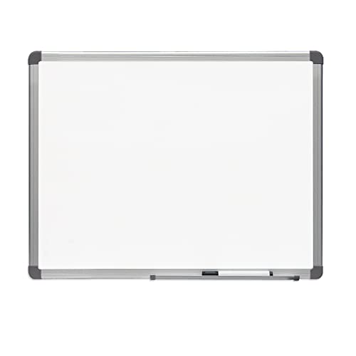 Tafel für Marker, Whiteboard, Wandtafel, Marker, Aluminiumrahmen, Whiteboard aus Melamin, für Schule, Arbeit oder Personal, glatte Oberfläche · m-office (60 x 45 cm) von M-Office