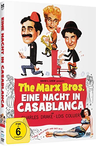The Marx Bros. - Eine Nacht in Casablanca - Limited Mediabook-Edition (Blu-ray+DVD plus Booklet/digital remastered) von M-Square Classics / daredo (Soulfood)