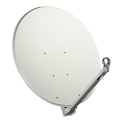 Gibertini OP65X XP Profi 65cm Alu Satelliten-Schüssel [SEHR GUT] Aluminium Sat-Spiegel (Weiß/Lichtgrau) von M@TEC