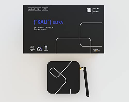 Medialink Kali Ultra 8K UHD Media Streamer 5G Gigabit TV Online 2 MyTv 4K 75fps 5.8GHz Dual Band WiFi, Backlight Rcu Fernbedienung von M@TEC