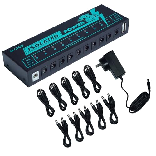 M-VAVE Gitarrenpedal, isoliert, tragbar, für Bass-Effekt, 11 isoliert, Mehrfachausgang, DC 9 V, 5 V, USB-Ausgang, LED-Licht, 300 mA, 1 A, tragbare Gitarrenkabel M-VAVE Gitarrenpedal, isoliert, tragbar, für Bass-Effekt, 11 isoliert, Mehrfachausgang, DC 9 V, 5 V, USB-Ausgang, LED-Licht, 300 mA, 1 A, tragbare Gitarrenkabel von M-VAVE