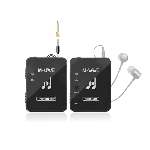 M-Vave WP9 - kabelloses In-Ear-Monitorsystem, 2,4 GHz Sender und Empfänger, Clip-on-Design, über USB wiederaufladbar, schwarz M-Vave WP9 - kabelloses In-Ear-Monitorsystem, 2,4 GHz Sender und Empfänger, Clip-on-Design, über USB wiederaufladbar, schwarz von M-VAVE