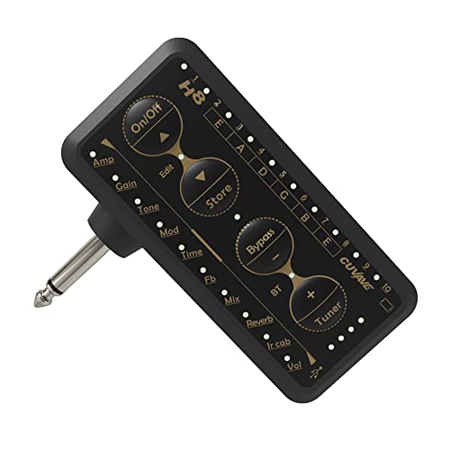 M-Vave H8 - Kopfhörerverstärker für Gitarre, eingebaute Effekte, Akku, Instrumenteneingang und Bluetooth-Audio von M-Vave