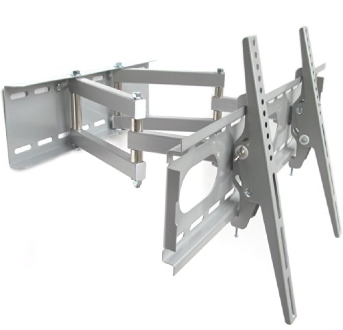 M&G Techno Wandhalterung Silber TV 55" schwenkbar Doppelarm Wandabstand 47cm mit Kabelkanal 45cm M&G Techno Wandhalterung Silber TV 55" schwenkbar Doppelarm Wandabstand 47cm mit Kabelkanal 45cm von M&G Techno
