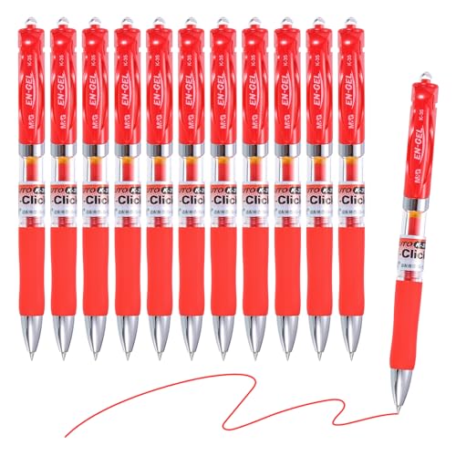 M&G Gelstift mittlere Spitze 0,5 mm, 12 Stück Schnelltrocknend Glatt Einziehbarer Roter Gel-Tintenroller für Zuhause Büro Schreiben Notizen Journaling Geschäft, Stil 1 M&G Gelstift mittlere Spitze 0,5 mm, 12 Stück Schnelltrocknend Glatt Einziehbarer Roter Gel-Tintenroller für Zuhause Büro Schreiben Notizen Journaling Geschäft, Stil 1 von M&G