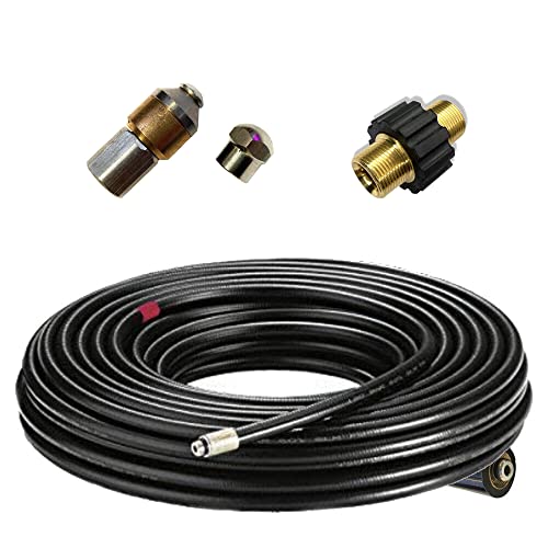 40 Meter Rohrreinigungsschlauch - Set PROFESSIONAL (4-Teilig) für Kärcher Kränzle Professional HD HDS 63900290 & 57630400 Anschluss 1/8" AG : M22 x 1,5 IG von M&M Smartek