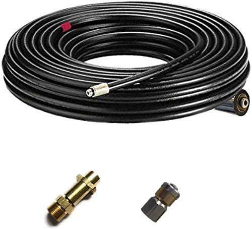 Rohrreinigungsschlauch Set 3-Teilig für Kärcher Workzone Aldi Craft HD HDS und andere - Anschluss 1/8" AG : M22 x 1,5 IG & Bajonett-Adapter & rotierende Rohrreinigungsdüse (20 Meter) von M&M Smartek