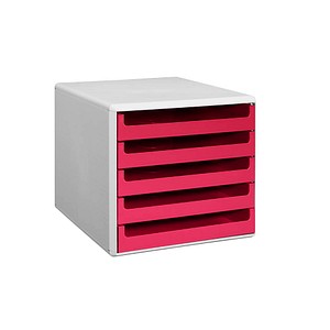 M&M Schubladenbox  sunset-red 30050960, DIN A4 mit 5 Schubladen von M&M