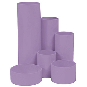 M&M Stiftehalter Schreibtisch-Boy lavendel Polystyrol 6 Fächer 12,9 x 13,9 x 14,7 cm von M&M