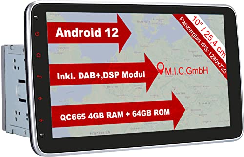 M.I.C. AU10 Android 13 Autoradio mit navi Qualcomm Snapdragon 665 4G+64G: DSP DAB+ BT 5.0 WLAN 10" Bildschirm USB sd GPS doppel 2 DIN OBD universal Gerät Ersatz für VW Toyota KIA Nissan Hyundai FIAT M.I.C. AU10 Android 13 Autoradio mit navi Qualcomm Snapdragon 665 4G+64G: DSP DAB+ BT 5.0 WLAN 10" Bildschirm USB sd GPS doppel 2 DIN OBD universal Gerät Ersatz für VW Toyota KIA Nissan Hyundai FIAT von M.I.C.