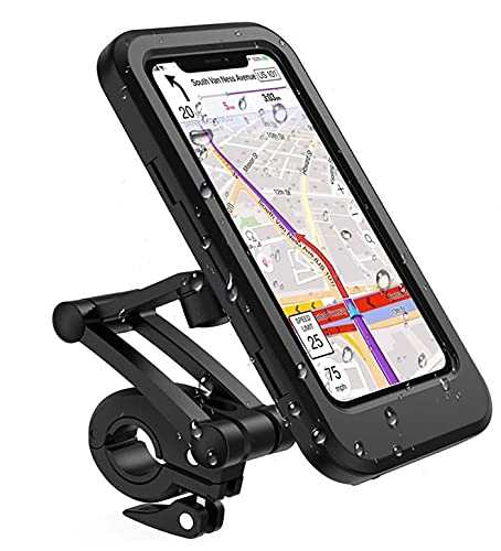 M2-Tec Fahrrad Motorrad Handy Halterung Halter Smartphone Wasserdicht bis 7,6 Zoll 360° von M2 TEC