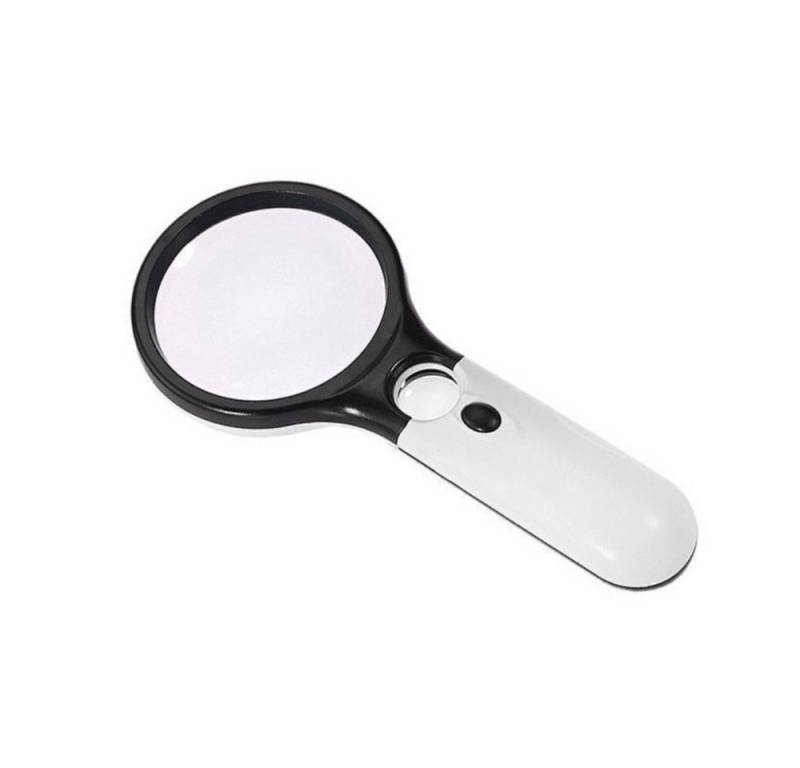 Qivee Handlupe 10 / 20-fach Leselupe, Inhalt, 1-tlg., 1 Lupe, LED Beleuchtung von Qivee