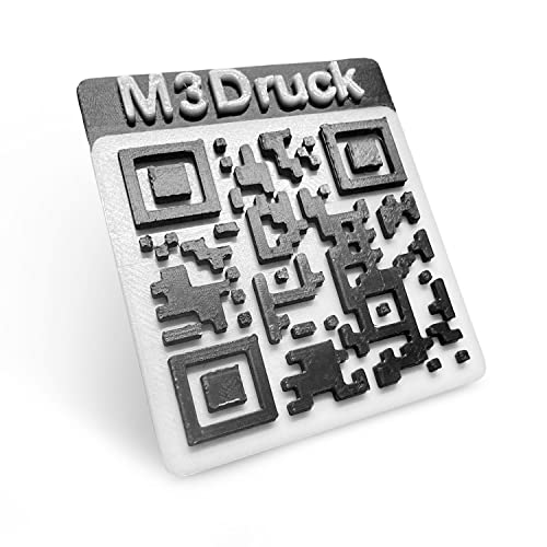 Personalisierter 3D QR-Code zum Scannen mit 3D-Strukur für GAST-WLAN, Websites, Restaurants UVM. aus umweltfreundlichen PLA-Kunsstoff von M3Druck