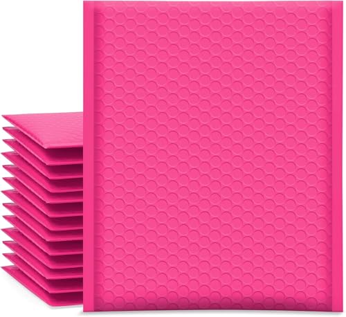 Luftpolster-Versandtaschen, metallische Folie, wasserdicht, selbstklebend, Gold, Silber, Schwarz oder Rosa, gepolsterte Umschläge für Versandverpackung, Rosa, 260 x 350 mm, 100 Stück Luftpolster-Versandtaschen, metallische Folie, wasserdicht, selbstklebend, Gold, Silber, Schwarz oder Rosa, gepolsterte Umschläge für Versandverpackung, Rosa, 260 x 350 mm, 100 Stück von M7 Packaging