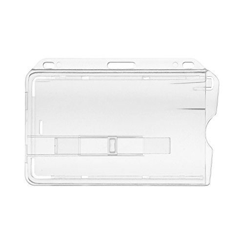 5 x KARTENHALTER - Transparent Set Schieber Schnur Zugband Ausweishalter Ausziehbar Ausweis Kartenhülle Schutzhülle Horizontal Vertikal Hochformat Querformat Lanyard Karte JoJo Gürtelclip Clip von MACEMARO TRADING