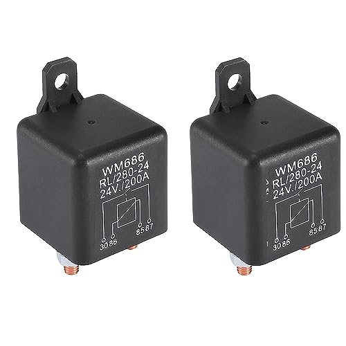 2 Stück WM686 4 Klemmen DC 24V 200A Relais LKW Van Motorrad Boot Mehrzweck-Automobil-Relais Hochleistungs-Standard-Relais für Auto Motor,Auto GM Ersatz-Zubehör 2 Stück WM686 4 Klemmen DC 24V 200A Relais LKW Van Motorrad Boot Mehrzweck-Automobil-Relais Hochleistungs-Standard-Relais für Auto Motor,Auto GM Ersatz-Zubehör von MACHSWON