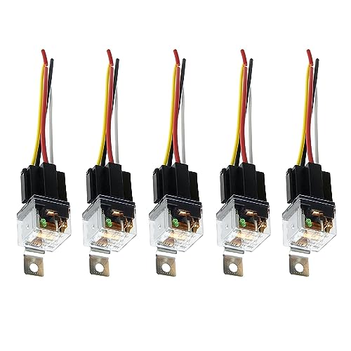 5 Stück JD-1914 4 Pin DC 12V 80A Relais LKW Van Motorrad Boot Mehrzweck-Automobil-Relais Heavy Duty Standard-Relais für Auto-Motor,Auto Universal-Relais mit Kabelbaum 5 Stück JD-1914 4 Pin DC 12V 80A Relais LKW Van Motorrad Boot Mehrzweck-Automobil-Relais Heavy Duty Standard-Relais für Auto-Motor,Auto Universal-Relais mit Kabelbaum von MACHSWON