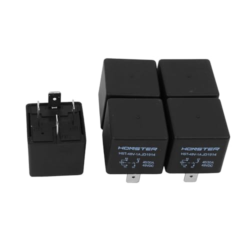5 Stück JD2912 4 Pin DC 48V 40A Relais Mehrzweck-Automobil-Relais Hochleistungs-Standard-Relais für Auto-Motor,Auto-Universal-Ersatz-Zubehör 5 Stück JD2912 4 Pin DC 48V 40A Relais Mehrzweck-Automobil-Relais Hochleistungs-Standard-Relais für Auto-Motor,Auto-Universal-Ersatz-Zubehör von MACHSWON