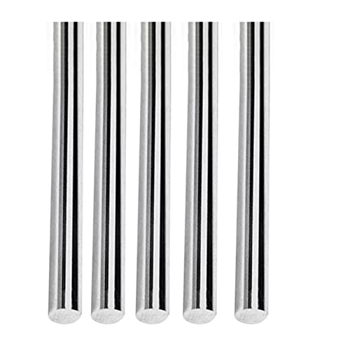 MACHSWON 5 Stück 304 Edelstahl Rundstange 3 mm x 80 mm Solide Schaft Stangen Drehstange solide Rundstangen für DIY Handwerk Modellauto Flugzeug Schiff von MACHSWON