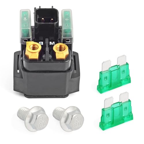 MACHSWON Automatisches Starterrelais für Yamaha Grizzly 550/700, Kodiak 700, Raptor 700, Rhino 700, Viking 700, Wolverine 700, 3B4-81940-00, 12V, 30A, Kupfermessingkontakt, Schraubmontage, Relais MACHSWON Automatisches Starterrelais für Yamaha Grizzly 550/700, Kodiak 700, Raptor 700, Rhino 700, Viking 700, Wolverine 700, 3B4-81940-00, 12V, 30A, Kupfermessingkontakt, Schraubmontage, Relais von MACHSWON
