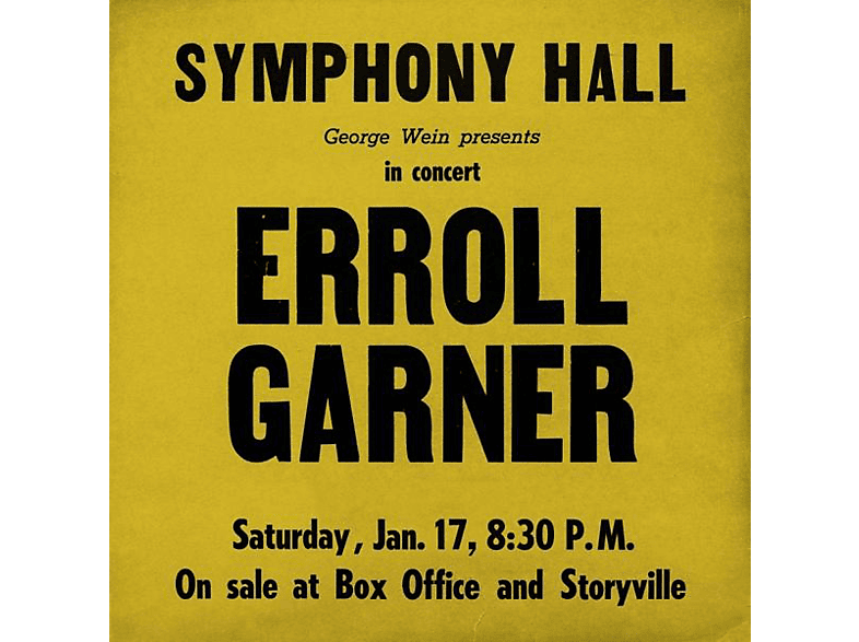 Erroll Garner - Symphony Hall Concert (vinyl) (Vinyl) von MACK AVENU