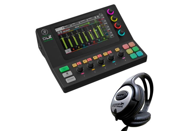 MACKIE Mackie Mischpult DLZ Creator XS Streaming Mixer mit Kopfhörer Digitales Aufnahmegerät (Vorteils-Set mit Kopfhörer) von MACKIE
