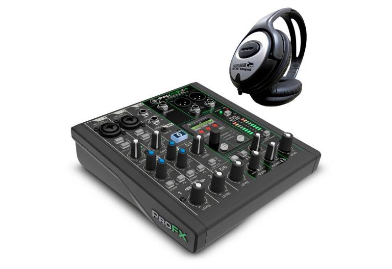 MACKIE Mackie Mischpult ProFX6v3+ Analogmixer mit Kopfhörer Digitales Aufnahmegerät (Vorteils-Set mit Kopfhörer) von MACKIE