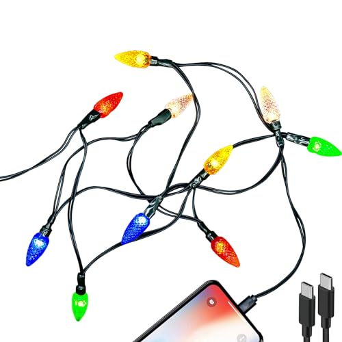 Handy-Ladekabel für Weihnachtsbeleuchtung, Typ-C auf Typ-C-Ladekabel, 10 LEDs, USB-C-Leuchtmittel, kompatibel mit Samsung Android Phone/i 15/Plus/Pro/Max/Ultra, 2 Stück Handy-Ladekabel für Weihnachtsbeleuchtung, Typ-C auf Typ-C-Ladekabel, 10 LEDs, USB-C-Leuchtmittel, kompatibel mit Samsung Android Phone/i 15/Plus/Pro/Max/Ultra, 2 Stück von MACLARONX