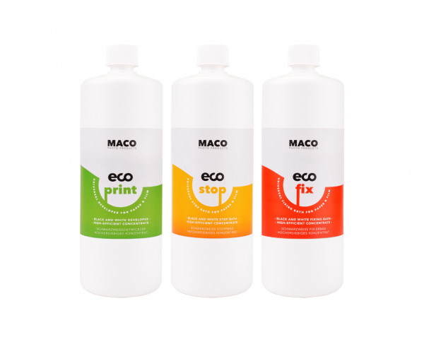MACO eco Kit - Universal Entwicklungschemie 3x 1l MACO eco Kit - Universal Entwicklungschemie 3x 1l von MACO