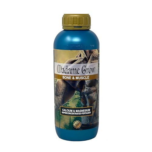 MADAME GROW Dünger für grüne Pflanzen Deckt Calcium- und Magnesiummangel Abdeckung – Dünger für grüne Pflanzen – Flüssigdünger für Pflanzen – Universaldünger – Dünger für Pflanzen (Bone&Muscle 1L) von MADAME GROW