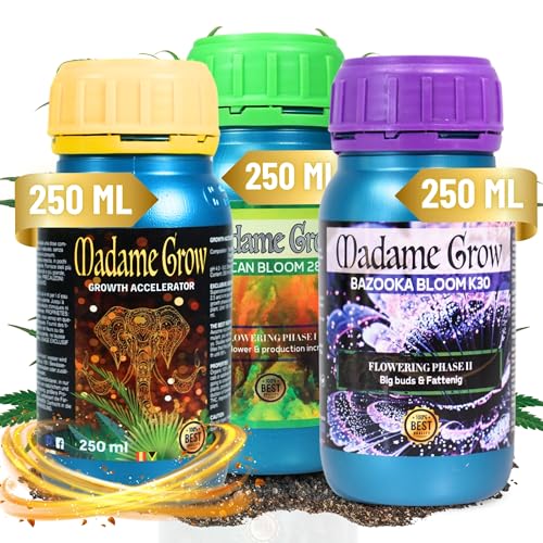 MADAME GROW/Kit 420 Power/TRIPACK/Düngemittel oder Spezialdünger/Marihuana oder Cannabis/Power für Ihre Pflanzen (3 x 250 ml) von MADAME GROW