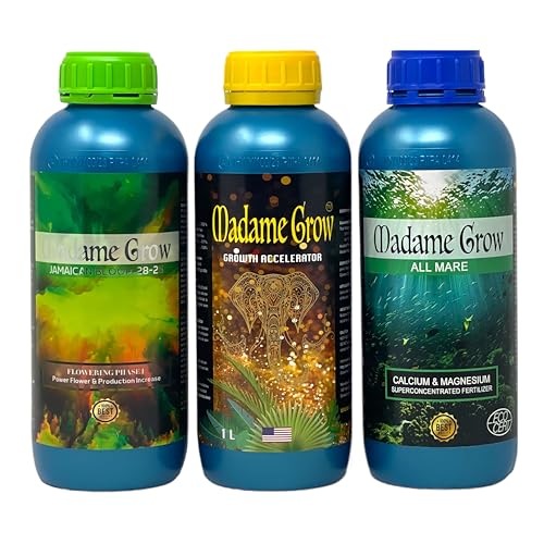 Madame Grow - ADünger für Wachstum und Blüte - Organische Formel für alle Arten von Pflanzen - 3 x 1 L von MADAME GROW