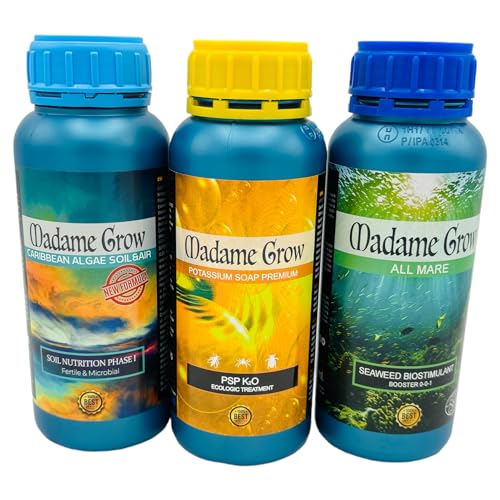 Madame Grow - Naturdünger für Wachstum und Blüte - KIT MIMOSA 3 X 500ml - Ideal für alle Wachstumsphasen der Pflanzen von MADAME GROW