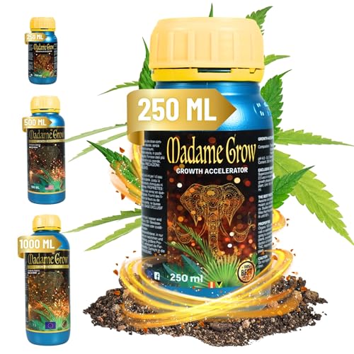 MADAME GROW dünger pflanzen - dünger pflanzen - dünger pflanzen grün - dünger pflanzen grün - substrat pflanzen grün - dünger für pflanzen - universal dünger - blattdünger(GROWTH ACCELERATOR 250ml) von MADAME GROW
