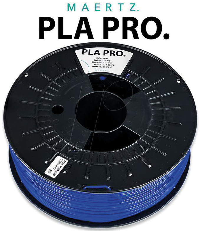 PMMA-1009-003 - Filament, PLA Pro Blau 1,75 mm, 1 kg von MAERTZ