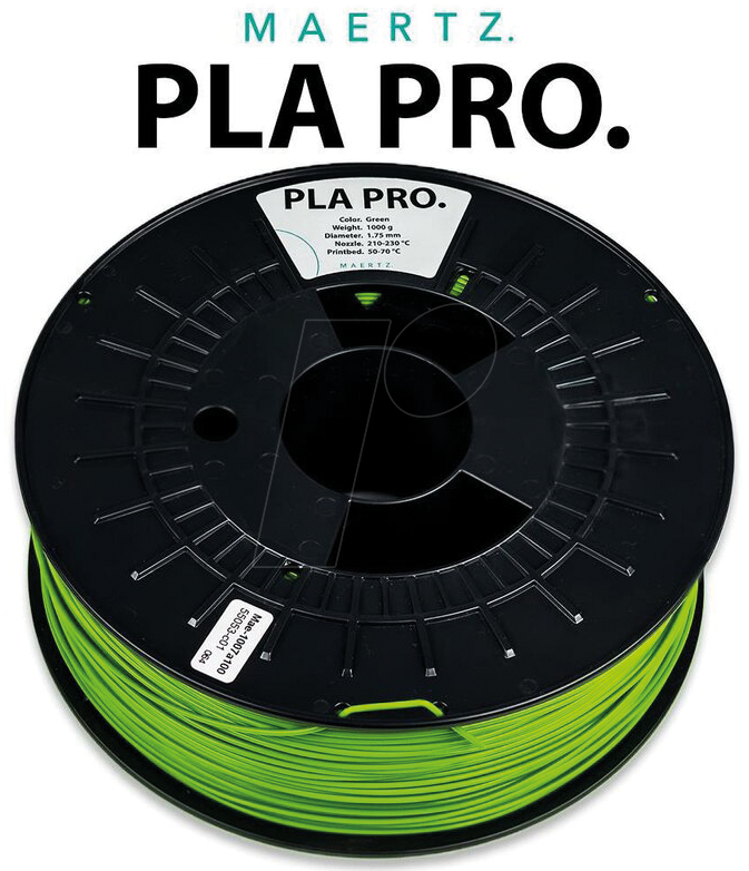 PMMA-1009-005 - Filament, PLA Pro Grün 1,75 mm, 1 kg von MAERTZ