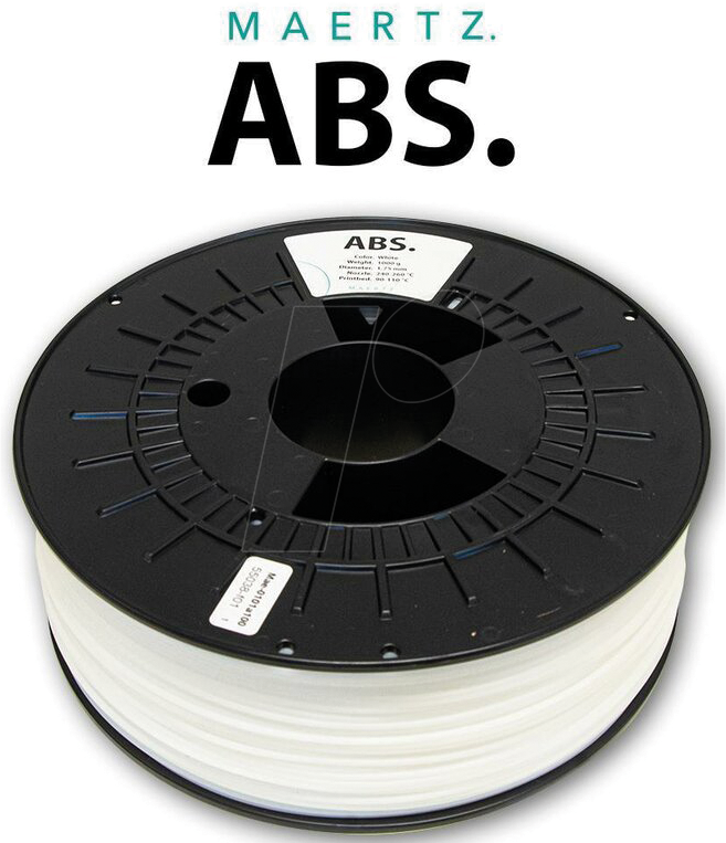PMMA-1010-002 - Filament, ABS Weiß 1,75 mm, 1 kg von MAERTZ