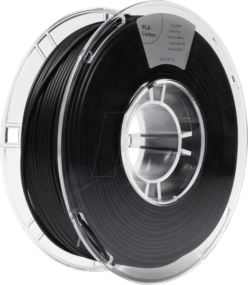 PMMA-1023-002 - Filament, PLA Carbon, Schwarz, 2.85 mm, 1 kg von MAERTZ