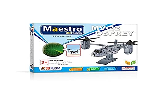 Maestro 120112 Mv-22 Osprey 3D-Puzzle, 50 Teile, Maße zusammengebaut: 45 x 33 x 22 cm, Luftfahrt-Aircraft von MAESTRO